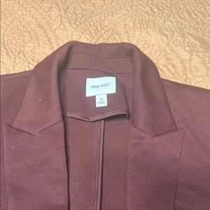 Nine West Brown Blazer Classic Suit Jacket